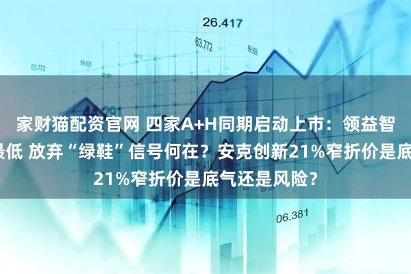 家财猫配资官网 四家A+H同期启动上市：领益智造基石占比最低 放弃“绿鞋”信号何在？安克创新21%窄折价是底气还是风险？